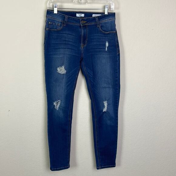 Kensie Denim - Kensie effortless ankle mid rise distressed jeans women’s 4